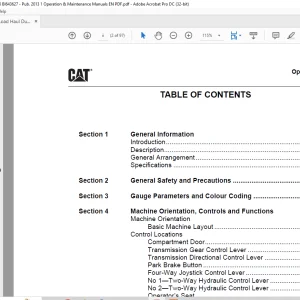 CAT Load Haul Dump CL210 Operation & Maintenance Manual BI643627 - PDF DOWNLOAD
