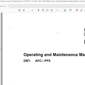 CAT Longwall Component DBT AFC-PF6 Operation & Maintenance Manual - PDF DOWNLOAD