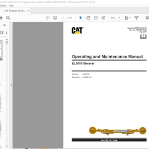 CAT Shearer EL3000 Operation & Maintenance Manual 4836780 BA - PDF DOWNLOAD