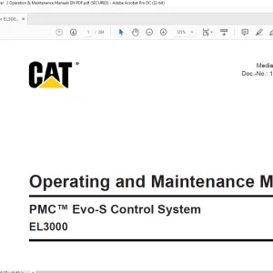 CAT Shearer PMC™ Evo-S Control System EL3000 Operating & Maintenance Manual - PDF DOWNLOAD