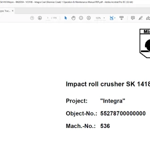 CAT Track Type Tractor Impact roll Crusher SK 1418 Integra Operating Manual BI620354 - PDF DOWNLOAD