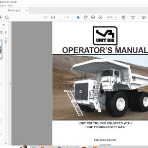 CAT Unit Rig Mining Truck Equipped with High Productivity Cab Operator's Manual BI007392 - PDF DOWNLOAD