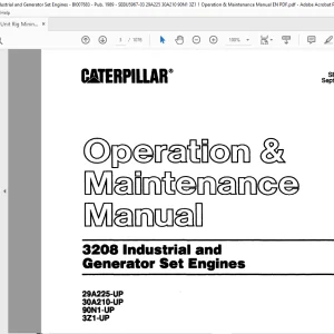 CATERPILLAR Unit Rig Mining Truck 3208 Industrial & Generator Set Engines Operation & Maintenance Manual BI007683 - PDF DOWNLOAD