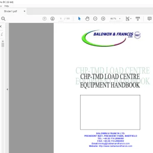 Cat CHP-TMD Load Centre Equipment Operation Handbook Manual - PDF DOWNLOAD