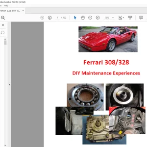 Ferrari 308 328 DIY Maintenance Experiences Guide Manual - PDF DOWNLOAD