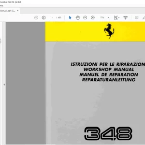 Ferrari 348 Workshop Manual - PDF DOWNLOAD