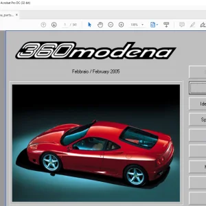 Ferrari 360 Modena Parts Catalogue Manual - PDF DOWNLOAD