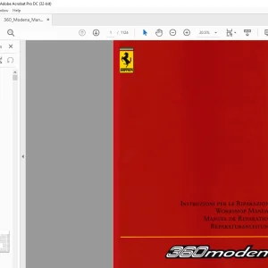 Ferrari 360 Modena Workshop Manual (Vol 1&2) - PDF DOWNLOAD