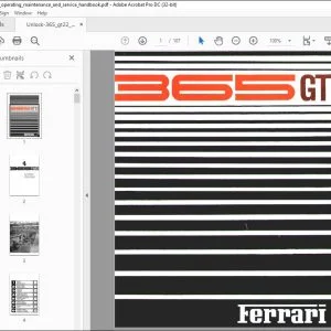 Ferrari 365 GT2+2 PDF Operating Maintenance & Service Handbook Manual DOWNLOAD