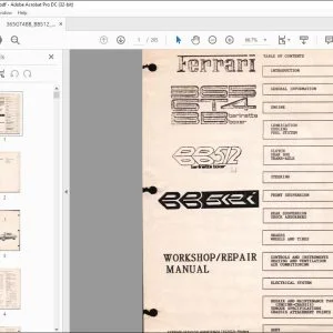 Ferrari 365 GT4 BB Berlinetta Boxer BB512i Workshop Manual - PDF DOWNLOAD