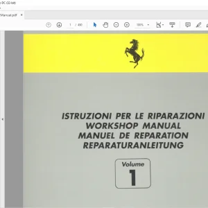 Ferrari 456 GT Workshop Manual (Vol 1 & 2) - PDF DOWNLOAD