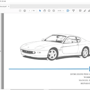 Ferrari 456M Workshop Manual (Vol 1&2) - PDF DOWNLOAD