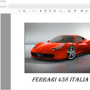 Ferrari 458 Italia Parts Catalog Manual - PDF DOWNLOAD