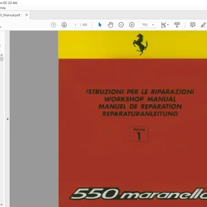 Ferrari 550 Maranello Workshop Manual (Vol 1&2) - PDF DOWNLOAD
