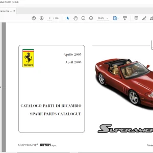 Ferrari 575 Superamerica Parts Catalogue Manual - PDF DOWNLOAD