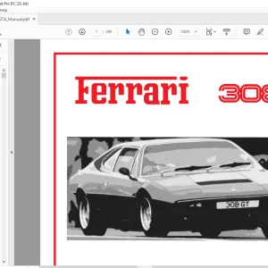 Ferrari Dino 308 GT4 Workshop Manual - PDF DOWNLOAD