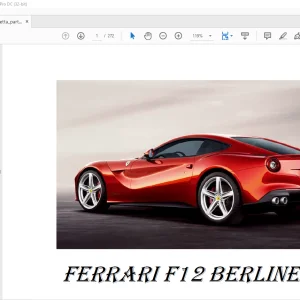 Ferrari F12 Berlinetta Parts Catalog Manual - PDF DOWNLOAD