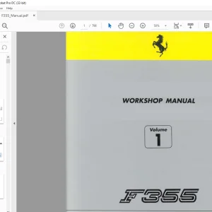 Ferrari F355 Workshop Manual (Vol 1&2&3) - PDF DOWNLOAD