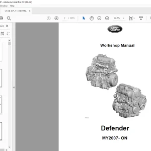 Land Rover L316 MY2007 Workshop Manual -  PDF DOWNLOAD