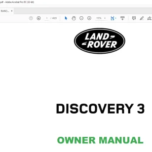 Land Rover L319 Range Rover DISCOVERY3 OWNER MANUAL -  PDF DOWNLOAD