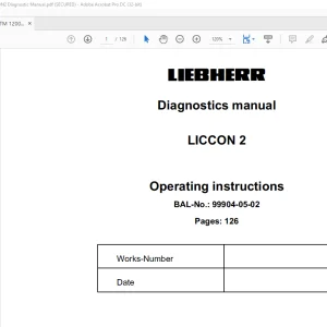 Liebherr LTM 1200-5.1 LICCON 2 Diagnostics Manual 99904-05-02 - PDF DOWNLOAD