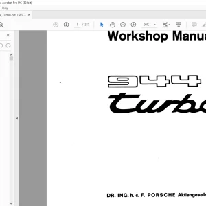 1985-1991 Porsche 944 Turbo Workshop Manual - PDF DOWNLOAD