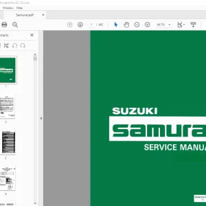 1988 Suzuki Samurai Service Manual (99500-83310-33E) - PDF DOWNLOAD