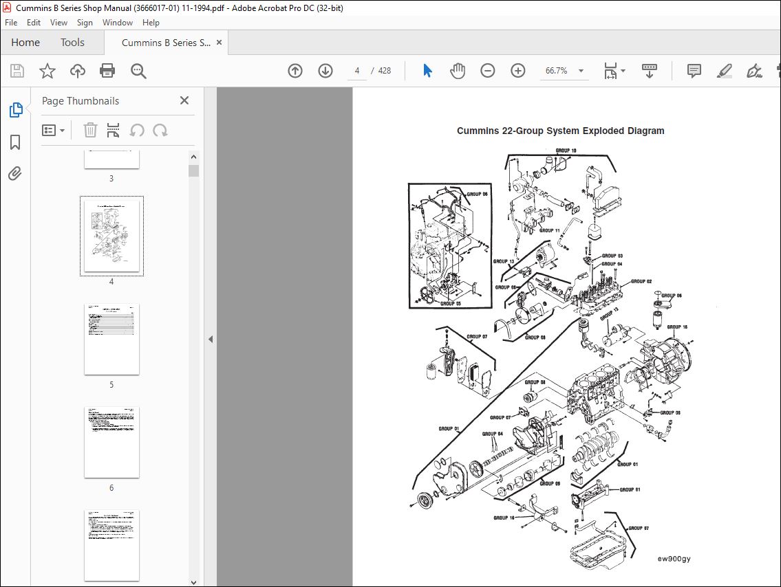 1991-1994 Cummins B Series 4BT3.9 6BT5.9 Shop Manual 3666017-01 - PDF ...