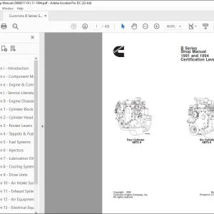 1991-1994 Cummins B Series 4BT3.9 6BT5.9 Shop Manual 3666017-01 - PDF DOWNLOAD