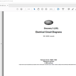 2005 Land Rover L319 LR3 Discovery 3 (LR3) Electrical Circuit Diagrams Manual - PDF DOWNLOAD