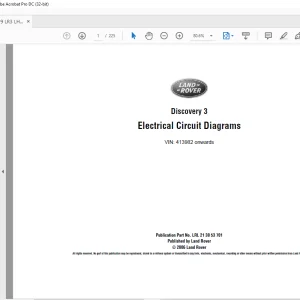 2006 Land Rover L319 LR3 Discovery 3 LHD Electrical Circuit Diagrams Manual - PDF DOWNLOAD