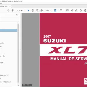 2007 SUZUKI XL7 MANUAL DE SERVICIO JC636  - PDF DOWNLOAD