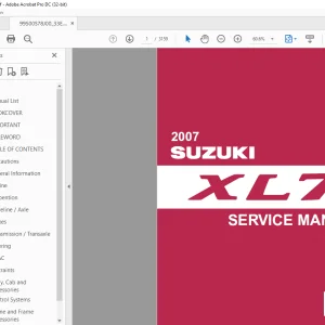 2007 Suzuki XL7 Service Manual JC636 - PDF DOWNLOAD