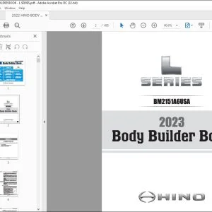 2023 Hino L Series Body Builder Book Service Manual BM2151A6USA - PDF DOWNLOAD