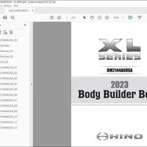2023 Hino XL Series Body Builder Book Service Manual BM2144A6USA - PDF DOWNLOAD