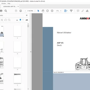 AMMANN ARP 95 DEUTZ MANUEL UTILISATEUR (P06423DE) - PDF DOWNLOAD
