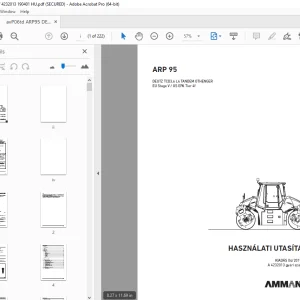 AMMANN ARP 95 DEUTZ TCD3,6 L4 TANDEM ÚTHENGER HASZNÁLATI UTASÍTÁS - PDF