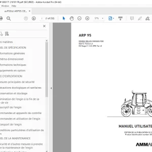 AMMANN ARP 95 DOUBLE BILLES CHÂSSIS FIXE MANUEL UTILISATEUR - PDF