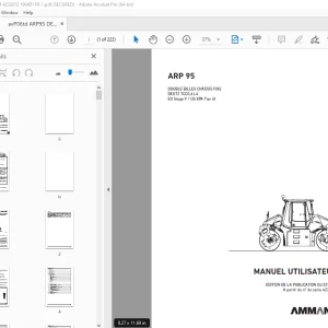 AMMANN ARP 95 DOUBLE BILLES CHÂSSIS FIXE MANUEL UTILISATEUR - PDF