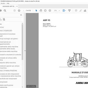 AMMANN ARP 95 RULLO TANDEM MANUALE D'USO - PDF DOWNLOAD