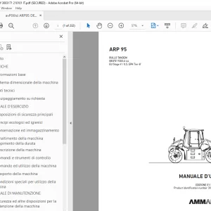 AMMANN ARP 95 RULLO TANDEM MANUALE D’USO (3003171) - PDF DOWNLOAD