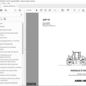 AMMANN ARP 95 RULLO TANDEM MANUALE D’USO (3026131) - PDF DOWNLOAD