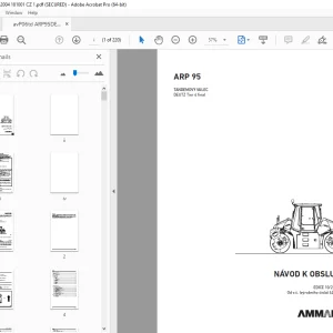 AMMANN ARP 95 TANDEMOVÝ VÁLEC NÁVOD K OBSLUZE (4232004) PDF