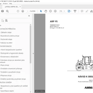 AMMANN ARP 95 TANDEMOVÝ VÁLEC NÁVOD K OBSLUZE (3003171) - PDF