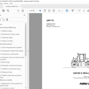 AMMANN ARP 95 TANDEMOVÝ VÁLEC NÁVOD K OBSLUZE (3026132) - PDF