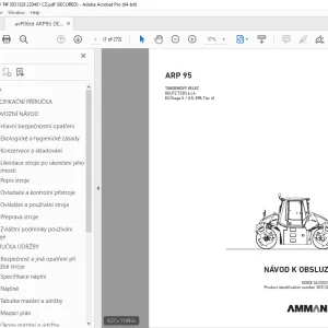 AMMANN ARP 95 TANDEMOVÝ VÁLEC NÁVOD K OBSLUZE (3031329) - PDF