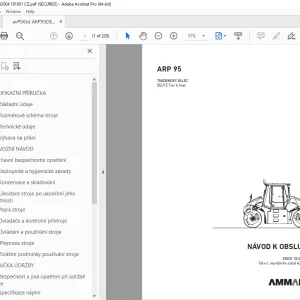 AMMANN ARP 95 TANDEMOVÝ VÁLEC NÁVOD K OBSLUZE (4232004) - PDF DOWNLOAD