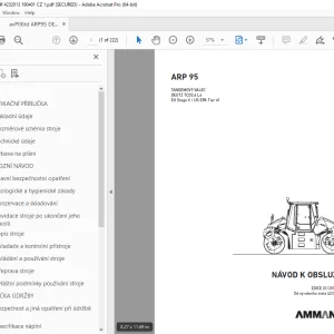 AMMANN ARP 95 TANDEMOVÝ VÁLEC NÁVOD K OBSLUZE (4232008) - PDF