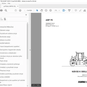AMMANN ARP 95 TANDEMOVÝ VÁLEC NÁVOD K OBSLUZE (4232007) - PDF