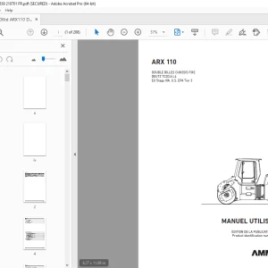 AMMANN ARX 110 DOUBLE BILLES CHÂSSIS FIXE MANUEL UTILISATE PDF